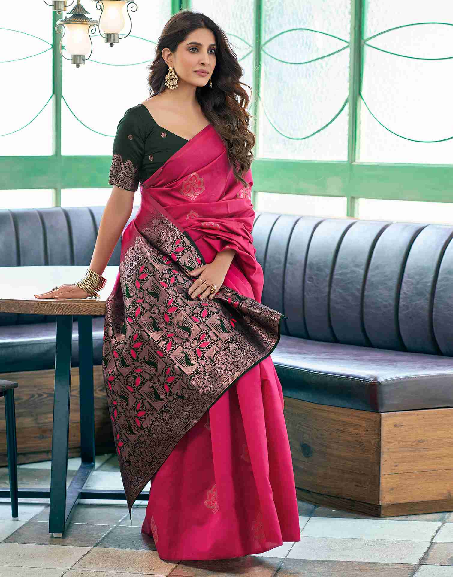 AXONIT Women's Premium Soft Silk Saree with
