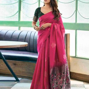AXONIT Women's Premium Soft Silk Saree with