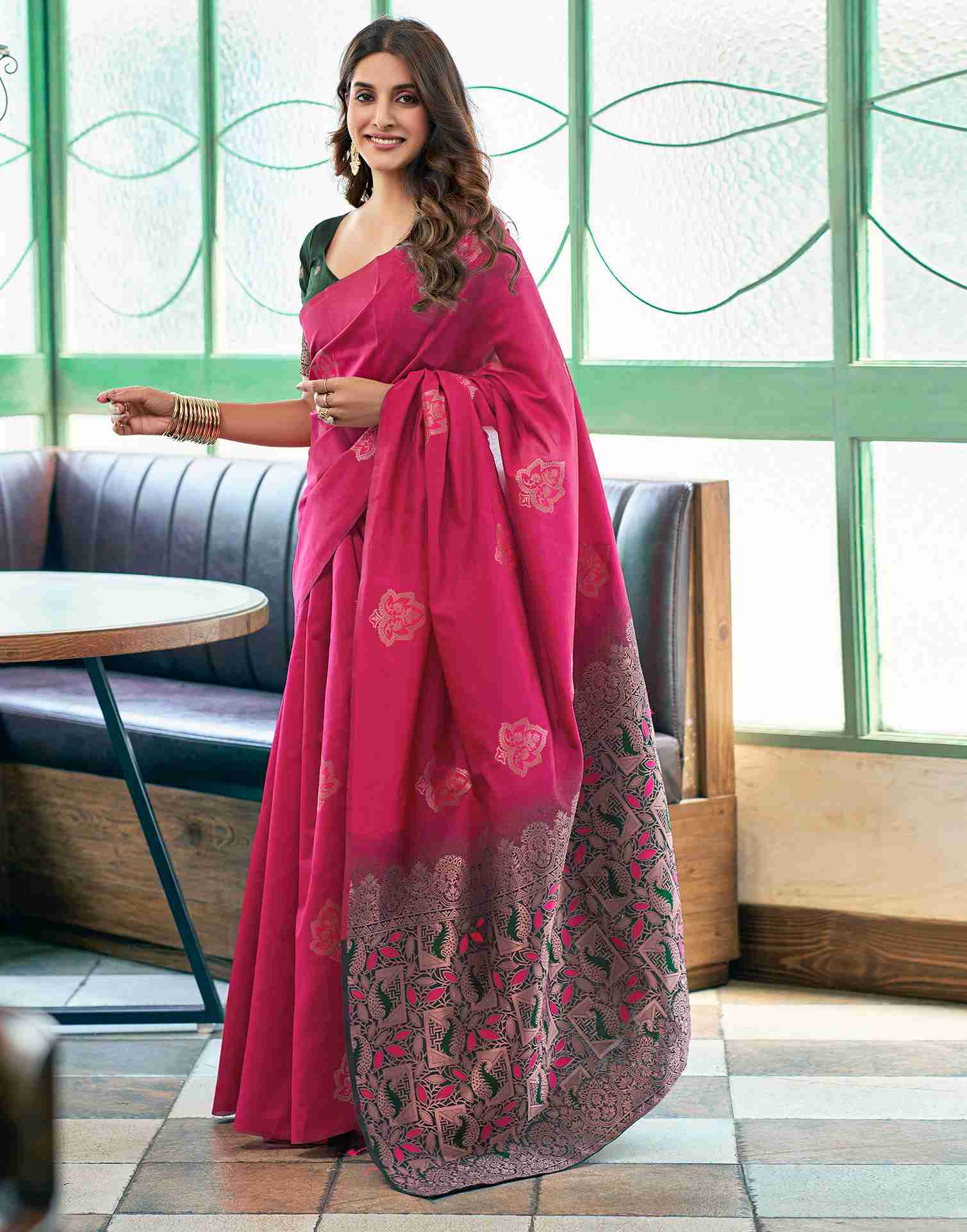 AXONIT Women's Premium Soft Silk Saree with