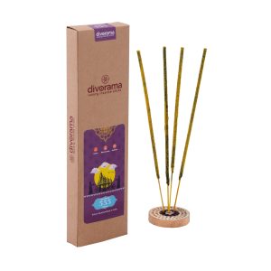 DivoRama Premium 555 Flora Incense Masala Agarbatti - 100% Natural Indian Aroma - Long Lasting 555 Flora Agarbattis for Puja, Meditation, Happy Vibes - 45 Sticks