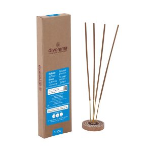 DivoRama Luxury Aqua Incense Sticks Agarbatti - 100% Indian Natural Aroma - Long Lasting Aqua Agarbattis for Puja, Meditation, Happy Vibes - 60 Sticks