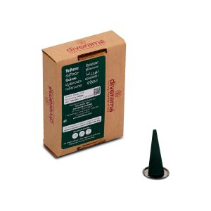DivoRama Premium Kasturi Dhoop Cones/Musk Dhup Cone - Long Lasting Musky Scent for Home Fragrance/Meditation/Dhoop for Pooja n Happy Vibes with Free Burner Plate- Pack of 100Gm