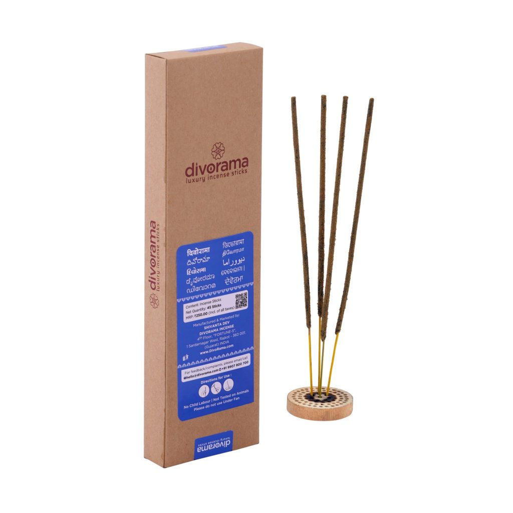 DivoRama Premium Kapoor & Gugal Flora Incense Masala Agarbatti - 100% Natural Indian Aroma - Long Lasting Kapoor & Gugal Agarbattis for Puja, Meditation, Happy Vibes - 45 Sticks