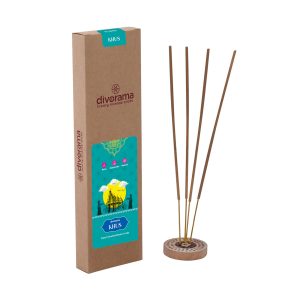 DivoRama Luxury Vetiver Incense Sticks Agarbatti - 100% Indian Natural Aroma - Long Lasting KhusKhus Agarbattis for Puja, Meditation, Happy Vibes - 60 Sticks