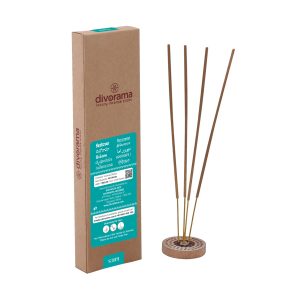 DivoRama Luxury Vetiver Incense Sticks Agarbatti - 100% Indian Natural Aroma - Long Lasting KhusKhus Agarbattis for Puja, Meditation, Happy Vibes - 60 Sticks