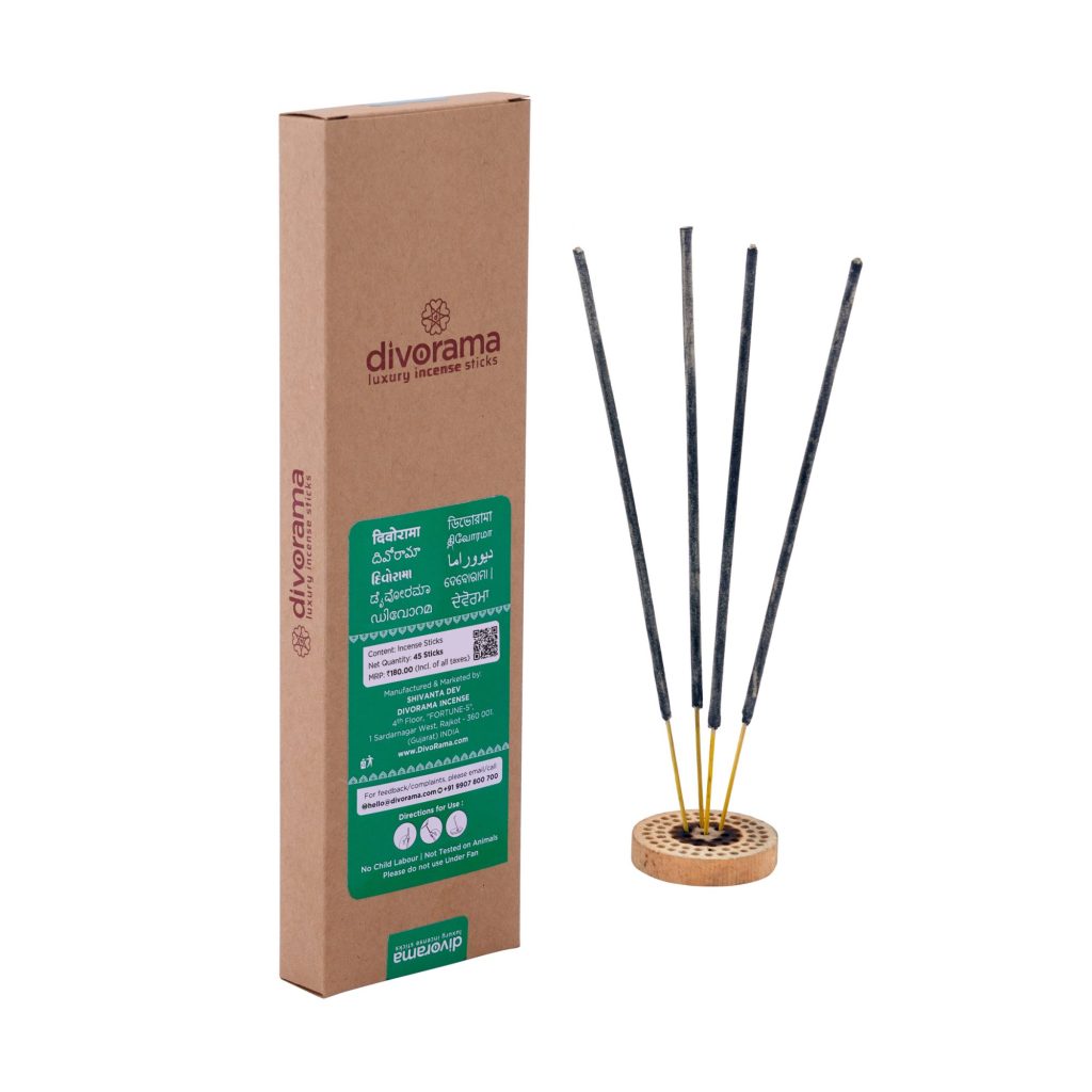 DivoRama Premium Loban Flora Incense Masala Agarbatti -100% Indian Natural Aroma - Long Lasting Loban Agarbattis for Puja, Meditation, Happy Vibes - 45 Sticks