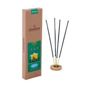 DivoRama Premium Loban Flora Incense Masala Agarbatti -100% Indian Natural Aroma - Long Lasting Loban Agarbattis for Puja, Meditation, Happy Vibes - 45 Sticks