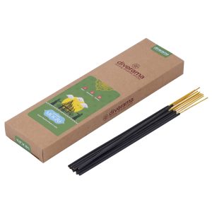 DivoRama Luxury Jasmine Incense Sticks Agarbatti - 100% Indian Natural Aroma - Long Lasting Mogra Agarbattis for Puja, Meditation, Happy Vibes - 60 Sticks