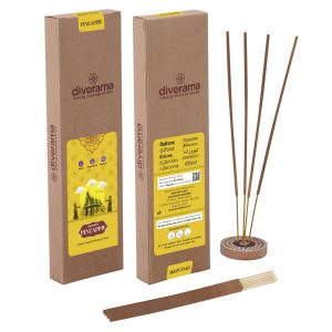 DivoRama Luxury Pineapple Incense Sticks Agarbatti - 100% Indian Natural Aroma - Long Lasting Pineapple Agarbattis for Puja, Meditation, Happy Vibes - 60 Sticks