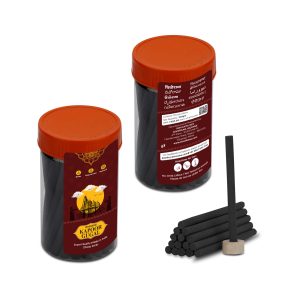 DivoRama Premium Kapoor/Camphor & Gugal Dhoop Sticks/Dhup Batti - Long Lasting Perfume for Home Fragrance/Meditation/Dhoop for Pooja with Free Dhoop Holder - Pack of 1 Jar x 100Gm