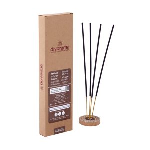DivoRama Luxury Sandalwood Incense Sticks Agarbatti - 100% Indian Natural Aroma - Long Lasting Chandan/Sukhad Agarbattis for Puja, Meditation, Happy Vibes - 60 Sticks