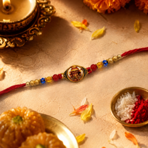 DivoRama Set of 2 Ganesha Rakhi for Brother | Auspicious Ganpati Spiritual Rakhi with Pearl Thread Rakhi | Designer Rakhi for Bhaiya Bhai | Raksha Bandhan 2026 Thread Rakhi