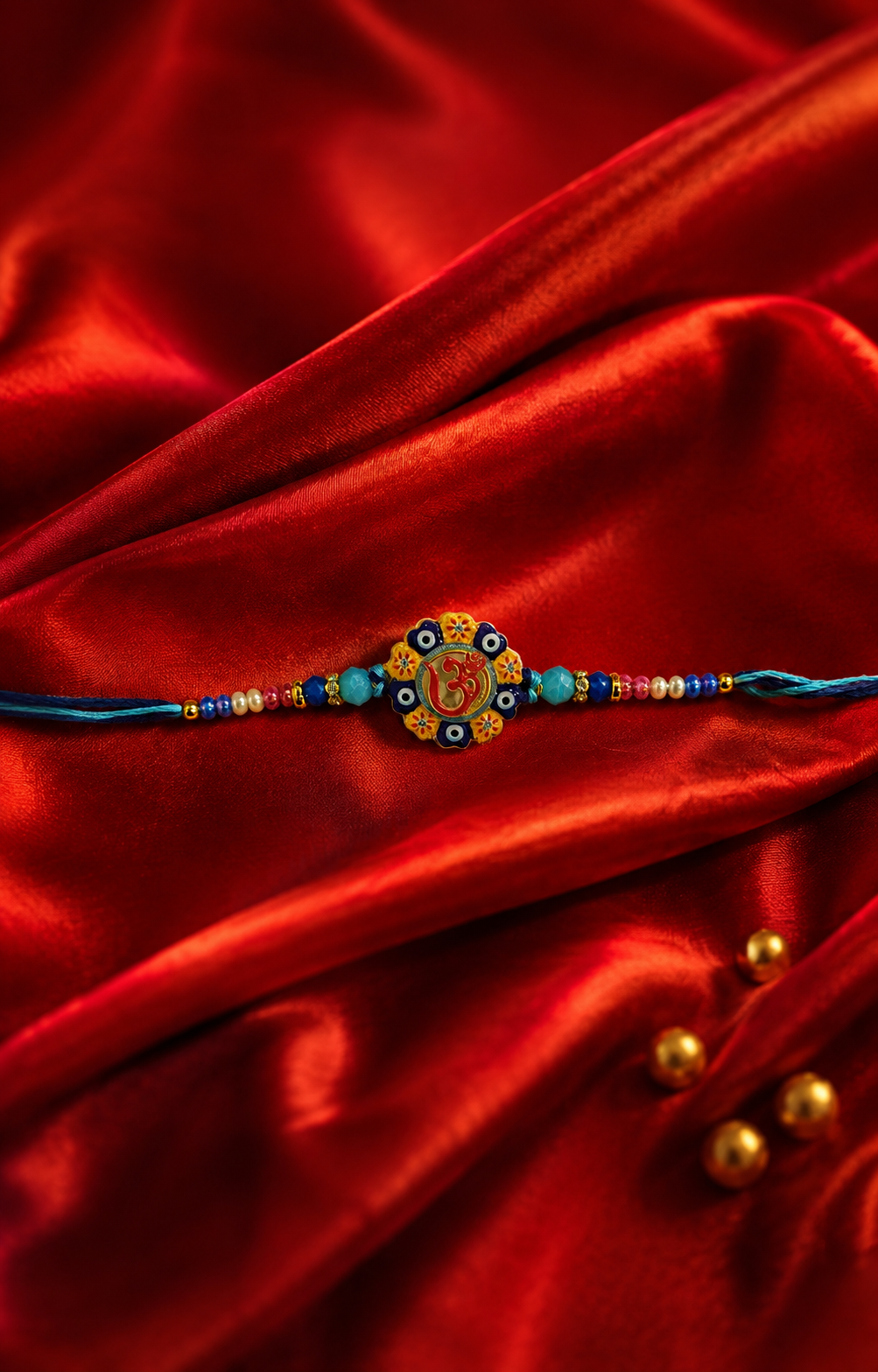 DivoRama Set of 2 Om Rakhi for Brother | Floral Meenakari Om & Oxidised Silver Mahadev Rakhi | Spiritual Designer Rakhi for Bhaiya Bhai | Raksha Bandhan 2026 Thread Rakhi