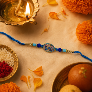 DivoRama Set of 3 BROTHER Rakhi for Brother | Antique Gold BRO & BROTHER Message Rakhi with Pearl Rakhi | Designer Fancy Rakhi for Bhaiya Bhai | Raksha Bandhan 2026 Thread Rakhi