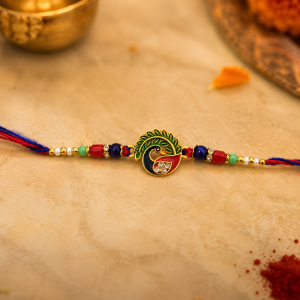 DivoRama Set of 3 Peacock Rakhi for Brother | Mor, Nazar Evil Eye & Peacock Feather Rakhi | Designer Rakhi for Bhaiya Bhai | Raksha Bandhan 2026 Thread Rakhi Combo