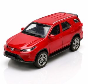 Die-Cast SUV Toy Car with Openable Doors, Rear Trunk, Pull Back Action, Metal Body, for Boys and Girls (FORTUNER)