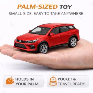 Die-Cast SUV Toy Car with Openable Doors, Rear Trunk, Pull Back Action, Metal Body, for Boys and Girls (FORTUNER)