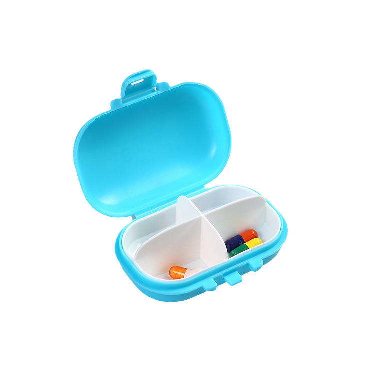Rashi Collection 4-Compartment Portable Mini Pill Organizer | Moisture-Proof Travel Pill Box for Vitamins & Supplements | Pocket-Sized Daily Medicine Dispenser (Random Color)
