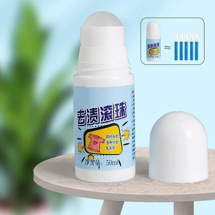 Rashi Collection Pack of 2 Instant Fabric Stain Remover Roller Pens | Portable No-Wash Quick Clean Liquid for Clothes & Upholstery | Emergency Spot Cleaner for Oil, Coffee & Ink (50ml Each)