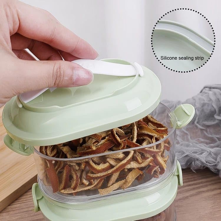 Rashi Collection 4-Layer Stackable Food Storage Containers | 2000ml (4x500ml) Airtight Transparent Condiment & Snack Box | BPA-Free Plastic Space-Saving Kitchen Pantry Organizer (Random Color)