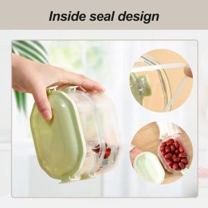 Rashi Collection 4-Layer Stackable Food Storage Containers | 2000ml (4x500ml) Airtight Transparent Condiment & Snack Box | BPA-Free Plastic Space-Saving Kitchen Pantry Organizer (Random Color)