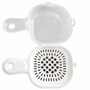 Rashi Collection 2-in-1 Double Layer Drain Basket & Washing Bowl with Strainer | Detachable Food-Grade Plastic (Random Colors)