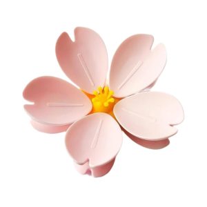 Rashi Collection Pack of 6 Floral Fridge Magnet & Food Sealing Clips | 2-in-1 Sakura Cherry Blossom Snack Bag Clips | Strong Magnetic Hold for Kitchen & Office (Random Colors)