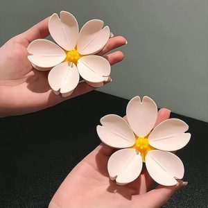 Rashi Collection Pack of 6 Floral Fridge Magnet & Food Sealing Clips | 2-in-1 Sakura Cherry Blossom Snack Bag Clips | Strong Magnetic Hold for Kitchen & Office (Random Colors)