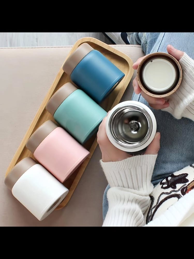 Rashi Collection 280ml Insulated Stainless Steel Food Jar | Wide Mouth Vacuum Thermos for Kids Lunch & Snacks | 24 Hours Hot & Cold, Leak-Proof Stewed Food Container (Random Color)