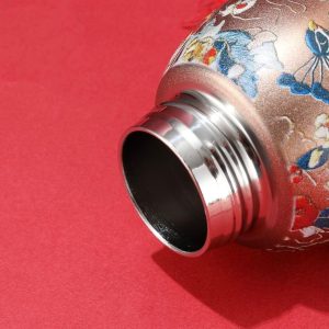 Rashi Collection 300ml Vintage Designer Stainless Steel Vacuum Flask | Double-Wall Insulated Hot & Cold Travel Thermos | Leak-Proof Wide Mouth Bottle with Easy-Carry Loop (Random Traditional Art Pattern)