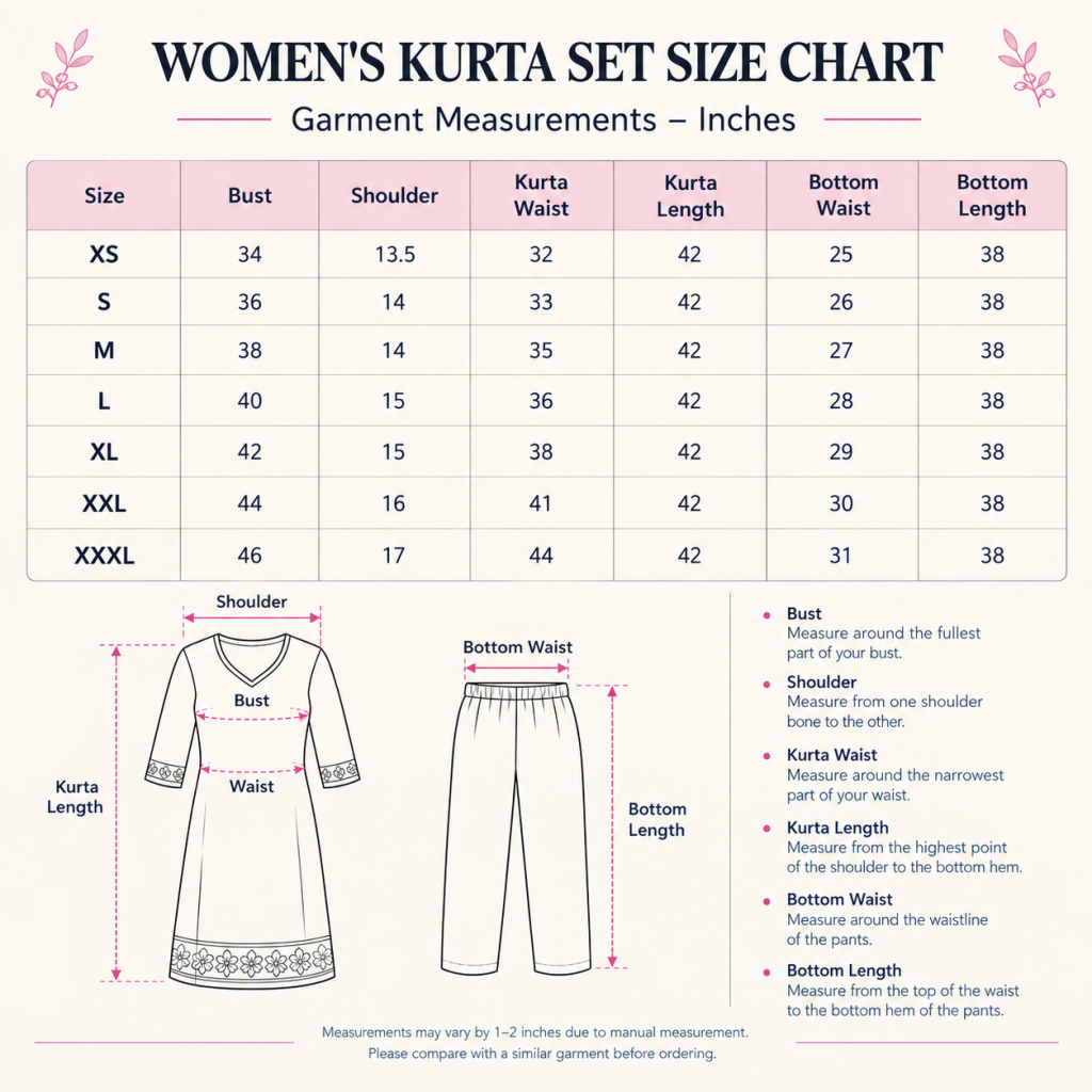 Women’s Pink Khadi Cotton Kurti Pant Set