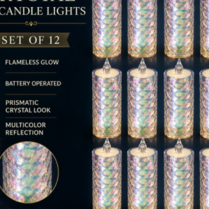 LED Tealight Candles – 12 Pack Flameless Diwali Lights | Indo Glow