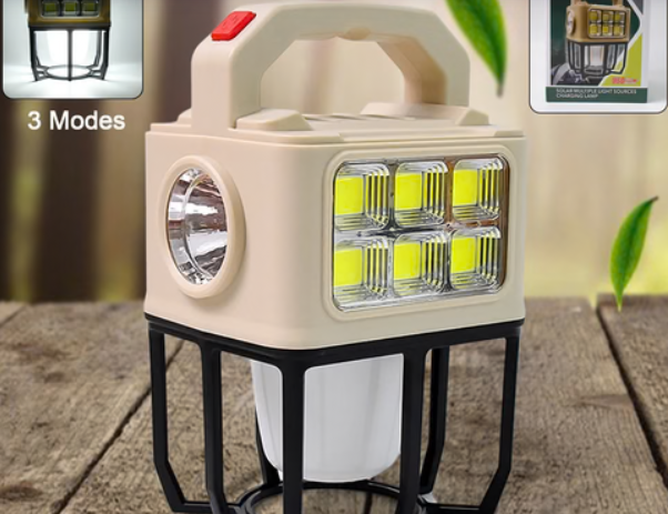 Solar Camping Lantern – Portable with 3 Light Modes & USB Charging