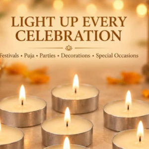 Decorative Wax Tea Light Candles for Diwali Puja and Home Decor (120 Pc Set)