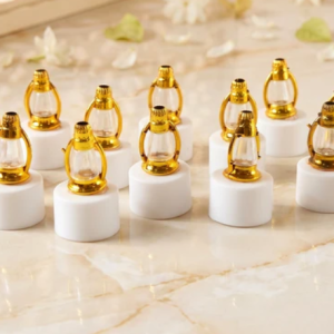 Home Kitchen Golden Lantern LED Decorative Candle Lamps for Home and Diwali Decor (12 Pc Set)