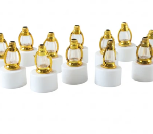 Home Kitchen Golden Lantern LED Decorative Candle Lamps for Home and Diwali Decor (12 Pc Set)