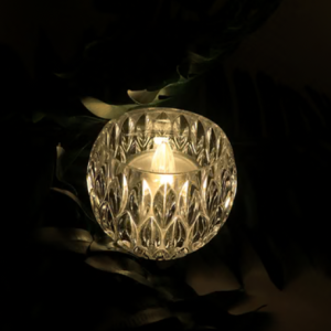 Crystal Look LED Tealight Lamps for Home Decor, Diwali and Parties (12 Pc Set)