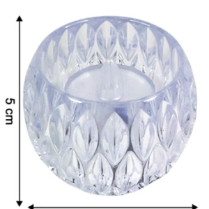 Crystal Look LED Tealight Lamps for Home Decor, Diwali and Parties (12 Pc Set)