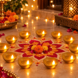 Flameless Water Sensor LED Diyas for Diwali and Pooja Home Decor (12 Pc Set)