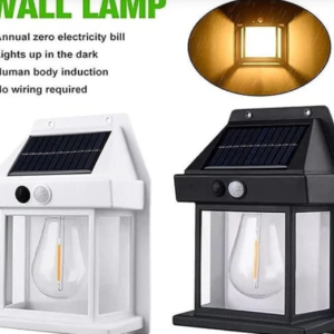 Solar Wall Lamp with Motion Sensor for Outdoor Lighting