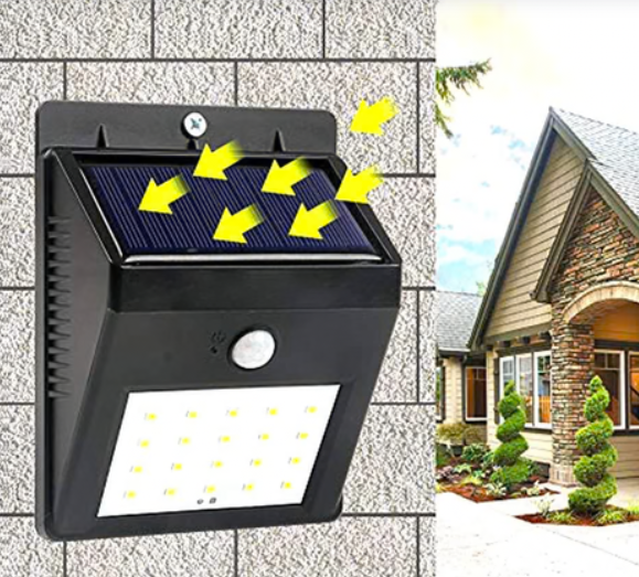 Solar Security LED Light – 30-LED Outdoor Wall | AutoSafeo