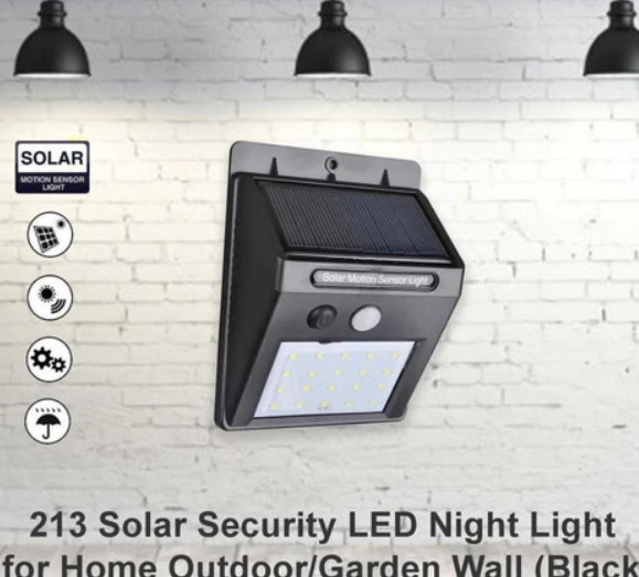 Solar Security LED Light – 30-LED Outdoor Wall | AutoSafeo