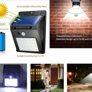 Solar Security LED Light – 30-LED Outdoor Wall | AutoSafeo