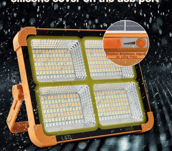 Solar LED Flood Light – High Brightness & Portable Power Bank