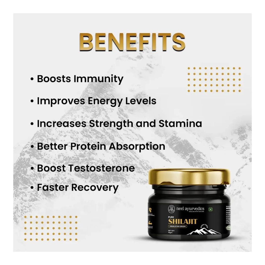 Neel Ayurvedics ShilajIt Resin - 15 Gm | Premium Quality | Boosts Energy