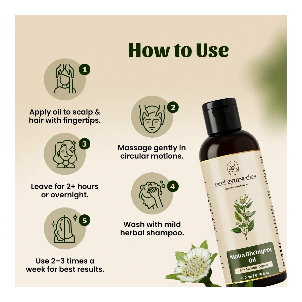 Neel Ayurvedics Maha Bhringraj Oil - 200 ml