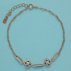 Modern Clover Bracelet | 925 Sterling Silver | Four-Leaf Clover Bracelet for Women | Minimalist 925 Silver Clover Bracelet | Dainty Lucky Clover Bracelet | The Modern Clover Bracelet - Sterling Silver