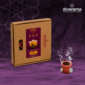 DivoRama Premium 4in1 (Mogra|Rose|Chandan|Gugal) | Sambrani Havan/Dhoop Cups | Pooja & Festivals | Natural | 12 Cups