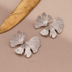 AGOR 925 Silver Textured Bloom Stud Earrings