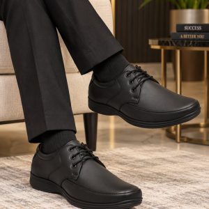 WUGO Men’s Black Party Wear Derby Shoes, 1004-N